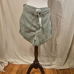 Harper Women's Green Jean Shorts